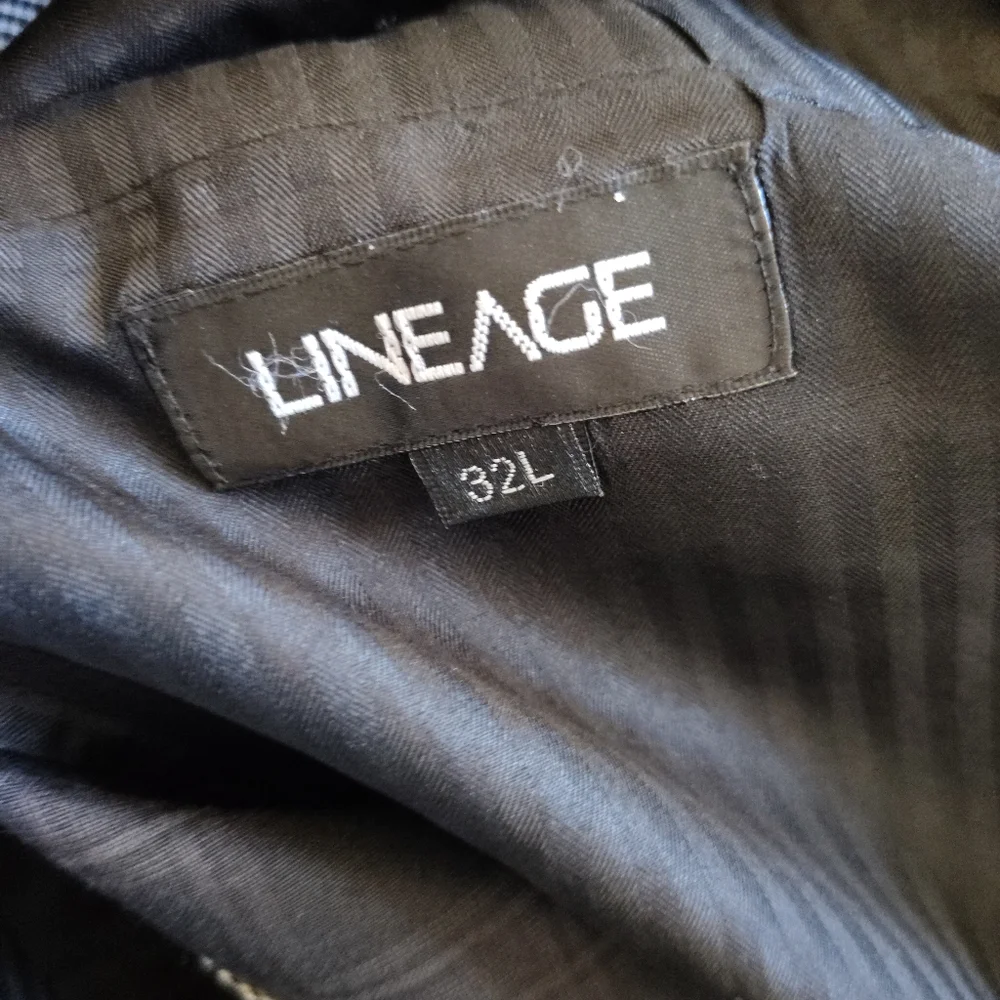 Lineage Classic Black & Brown Checkered Men's 2 Pieces Suit Jacket 38L Pants 32L
